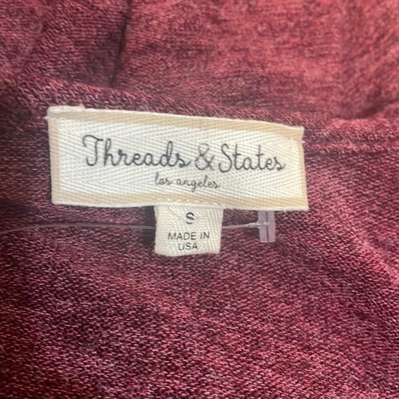 Threads & States Dress long sleeve twist front slit maxi New Sz Small - Picture 3 of 11